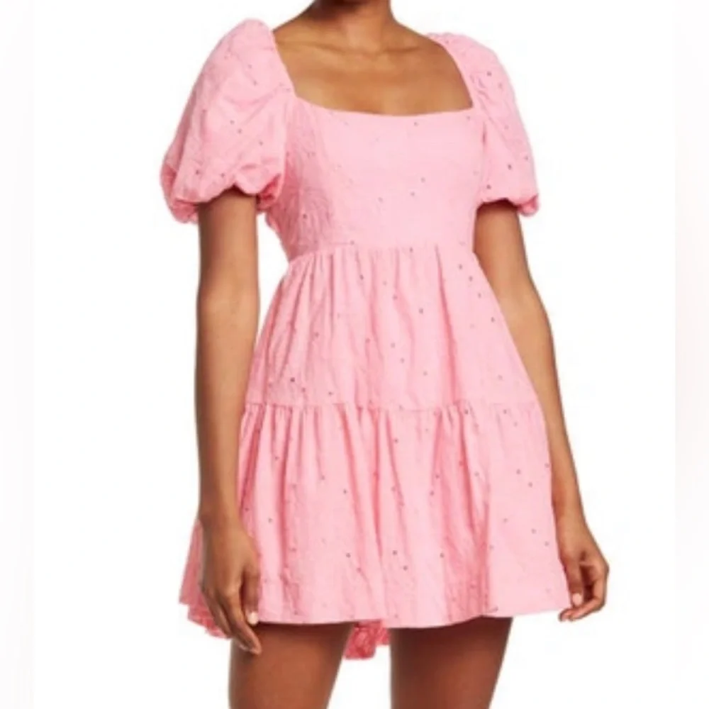 DO+BE pink eyelet tie back dress! - Picture 1 of 3